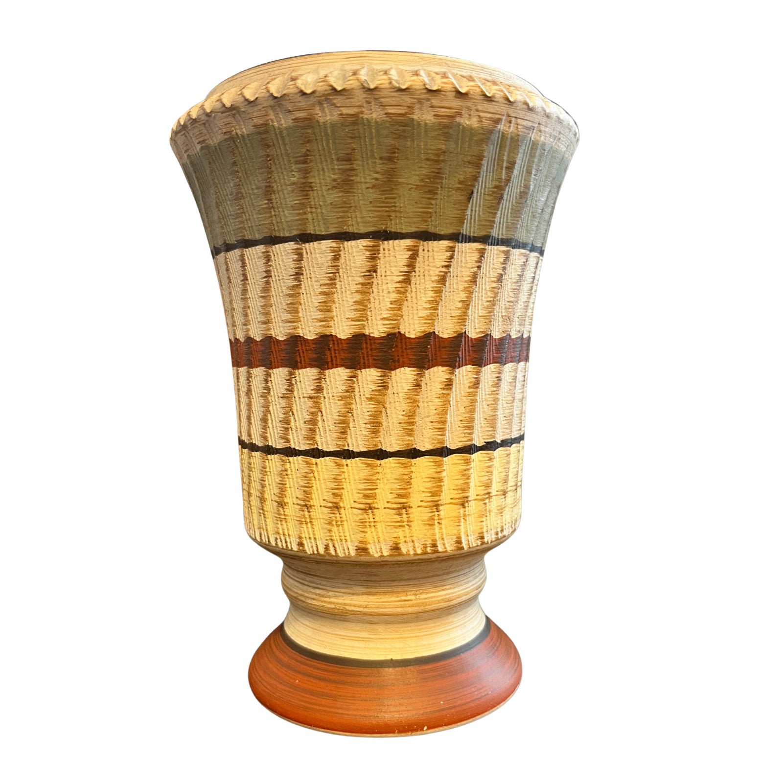 Dumler & Breiden West German Pottery Vase Vintage Retro Ceramic 16cm x 12cm VGC