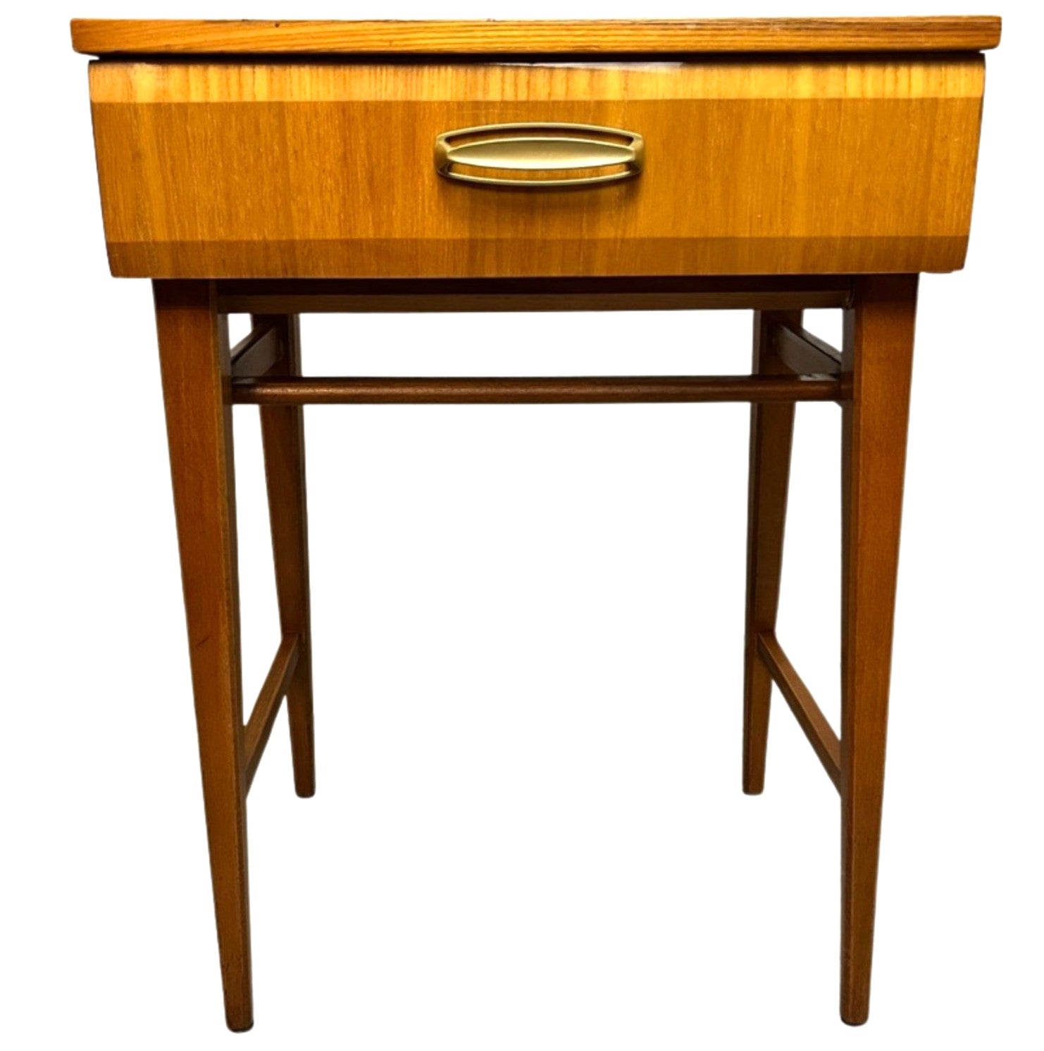 Vintage Mid Century Modern Meredew Bedside Table Teak Cabinet Atomic Era Retro