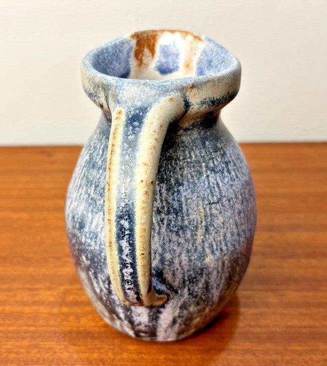 Nethybridge Pottery Studio Pottery Jug Vase – Blue Drip Glaze Scottish Ceramic