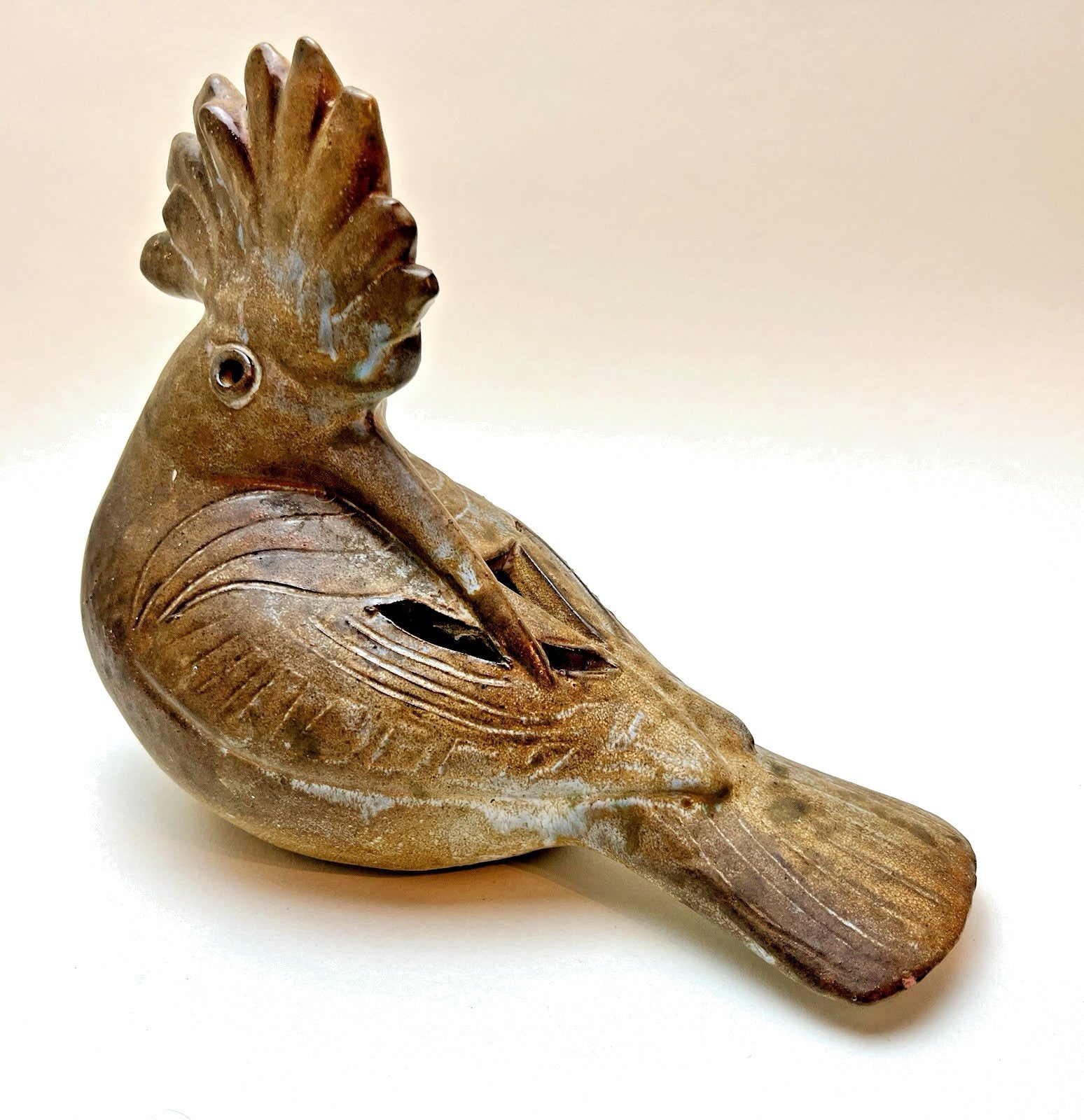 Agnes Escala Zoomorphic Pottery Bird Sculpture Studio Ceramic Signed 1950-1970
