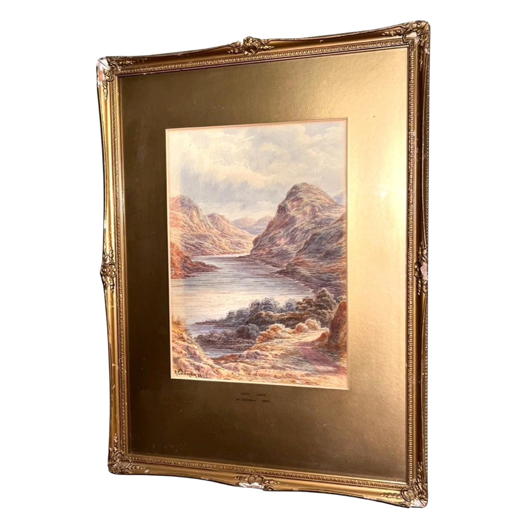 Antique Landscape Prints A Coleman 1893 Pair Loch Long &Devonshire