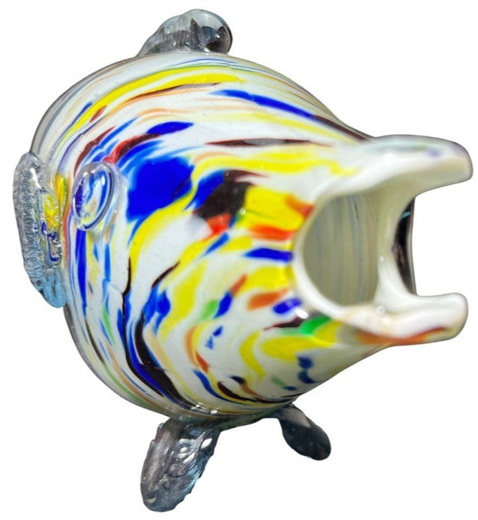 Murano Style Art Glass Fish Hand Blown Multicoloured Mid Century Vintage
