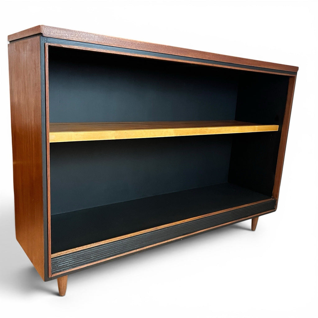 Mid Century Bookcase / Shelving Cabinet – Upcycled Retro Display Shelf 107cm