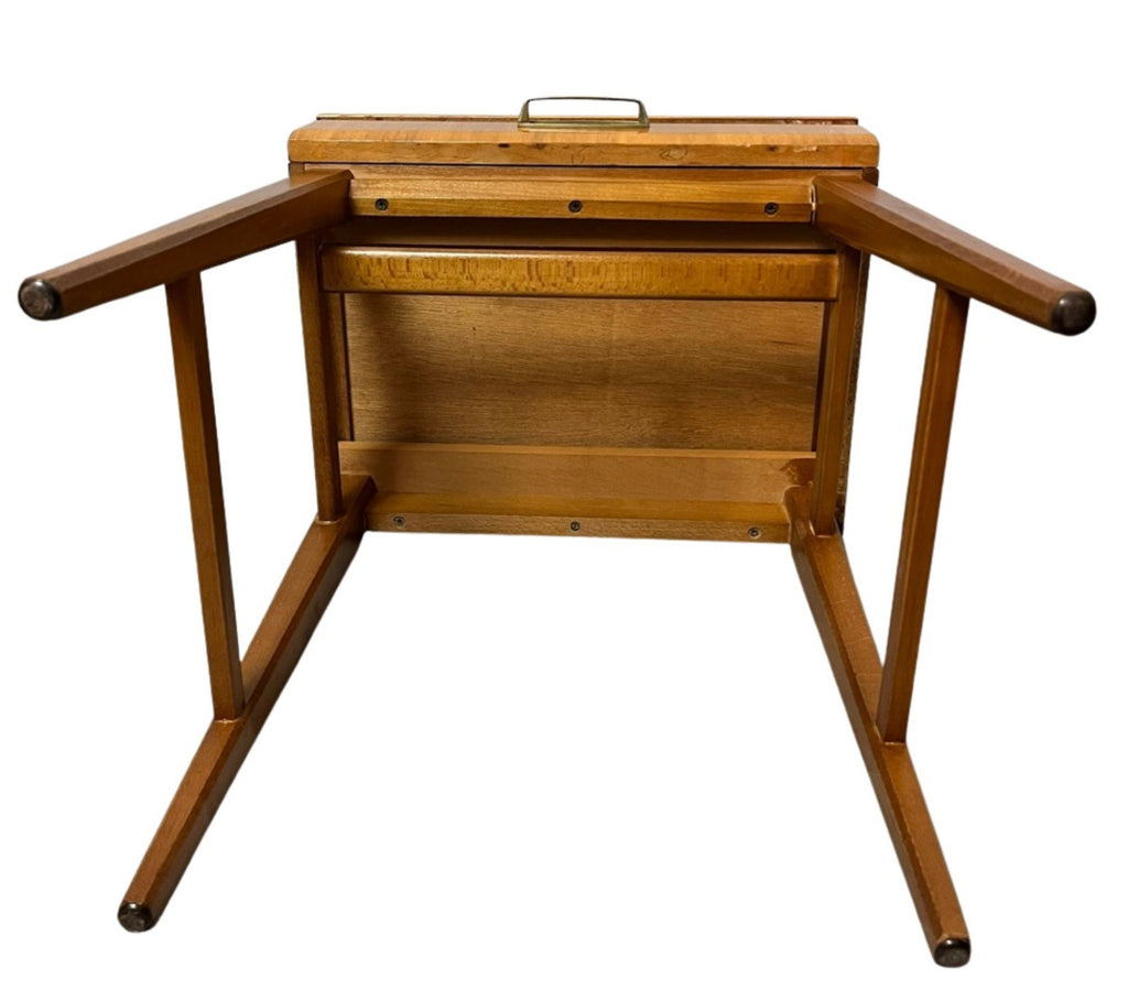 Vintage Mid Century Modern Meredew Bedside Table Teak Cabinet Atomic Era Retro