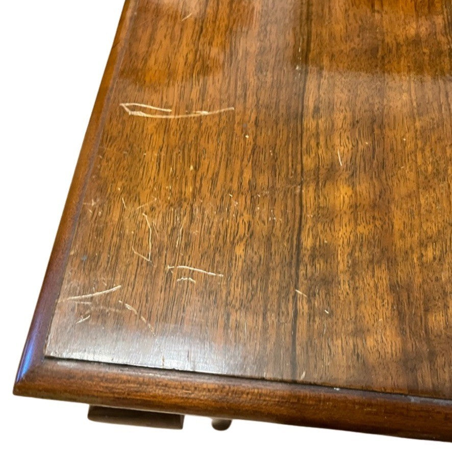 Vintage Side Table / Lamp Table Queen Anne Style – Refinished Dark Wood Occasion