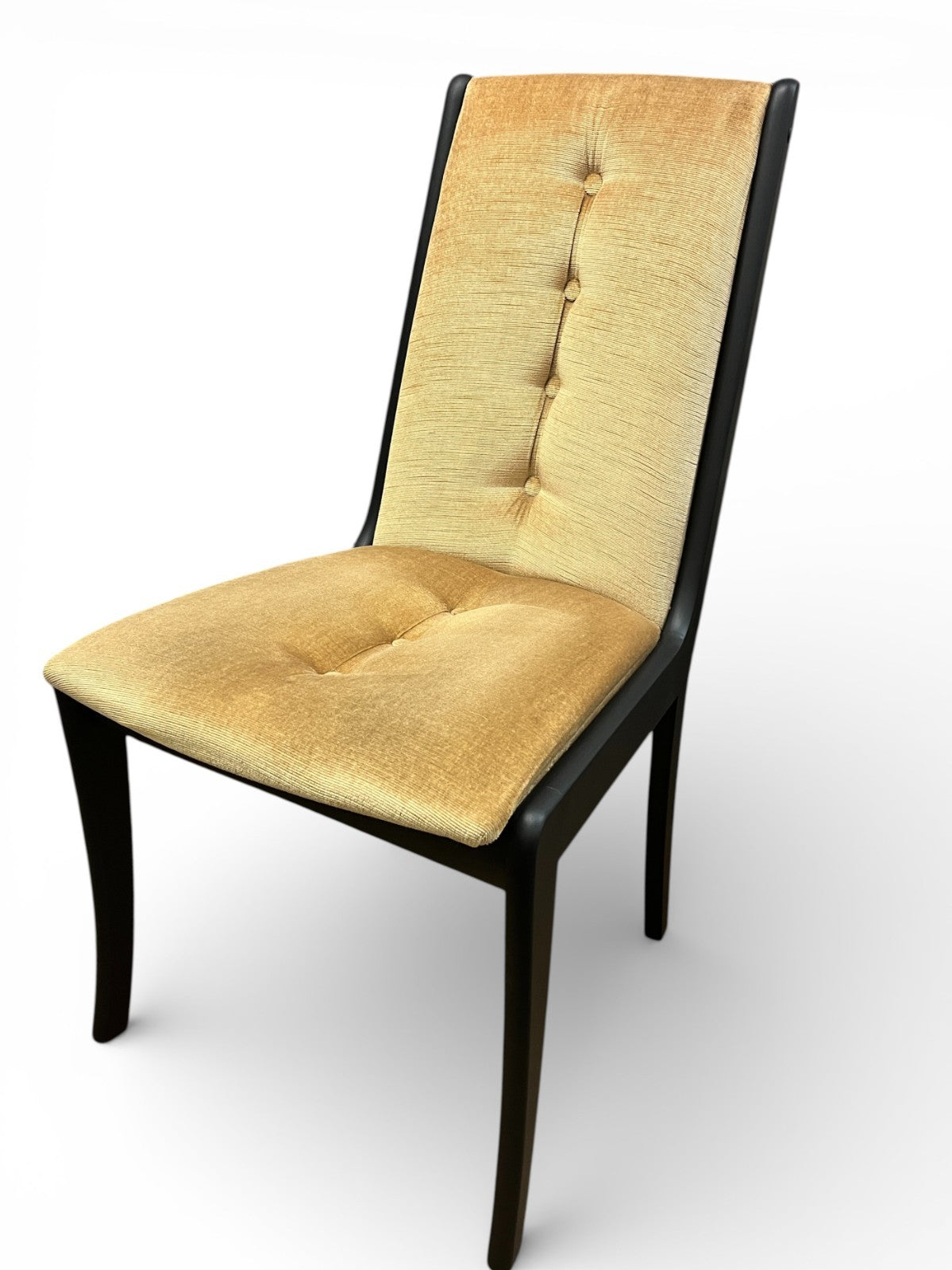 5 Mid Century Dining Chairs Black Painted Matte Black 1 Carver 4 Side Chairs
