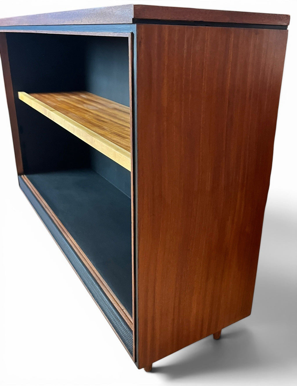 Mid Century Bookcase / Shelving Cabinet – Upcycled Retro Display Shelf 107cm