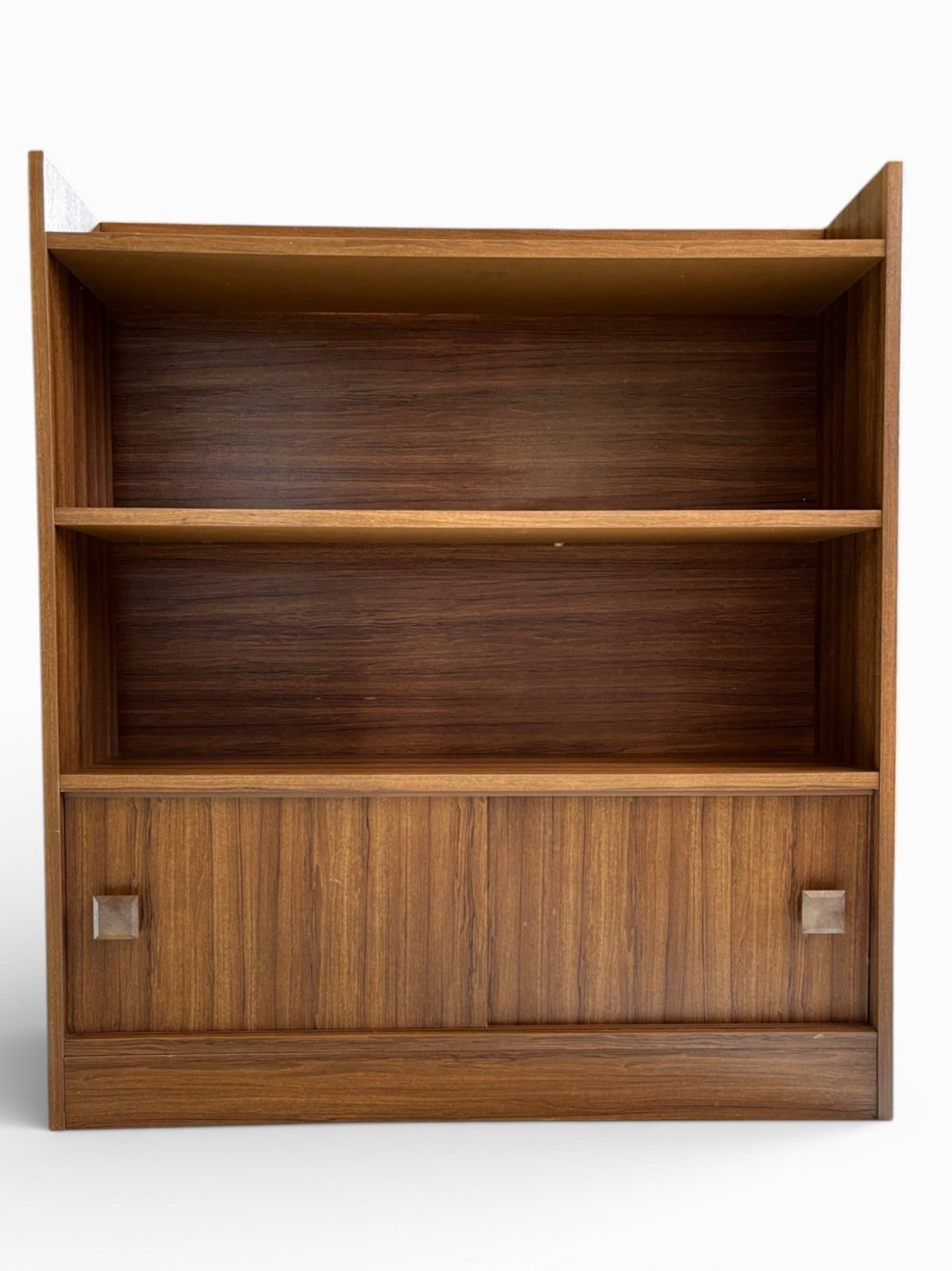 Vintage Wall Shelf Unit H90cm L79cm W18cm Deep Sliding Door Shelving Retro Style