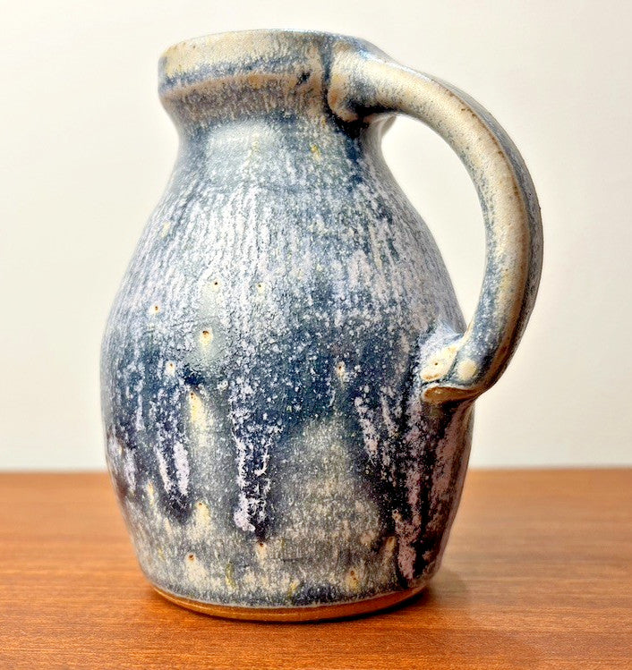 Nethybridge Pottery Studio Pottery Jug Vase – Blue Drip Glaze Scottish Ceramic
