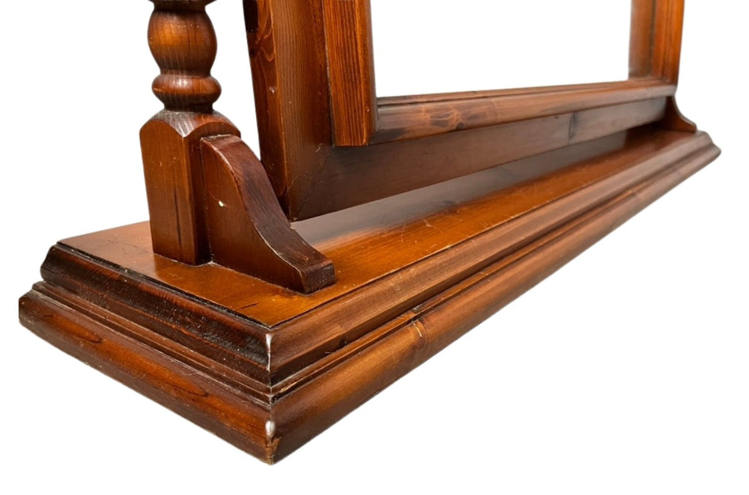 Large Vintage Freestanding Pine Dressing Table Mirror Rustic Farmhouse Country S