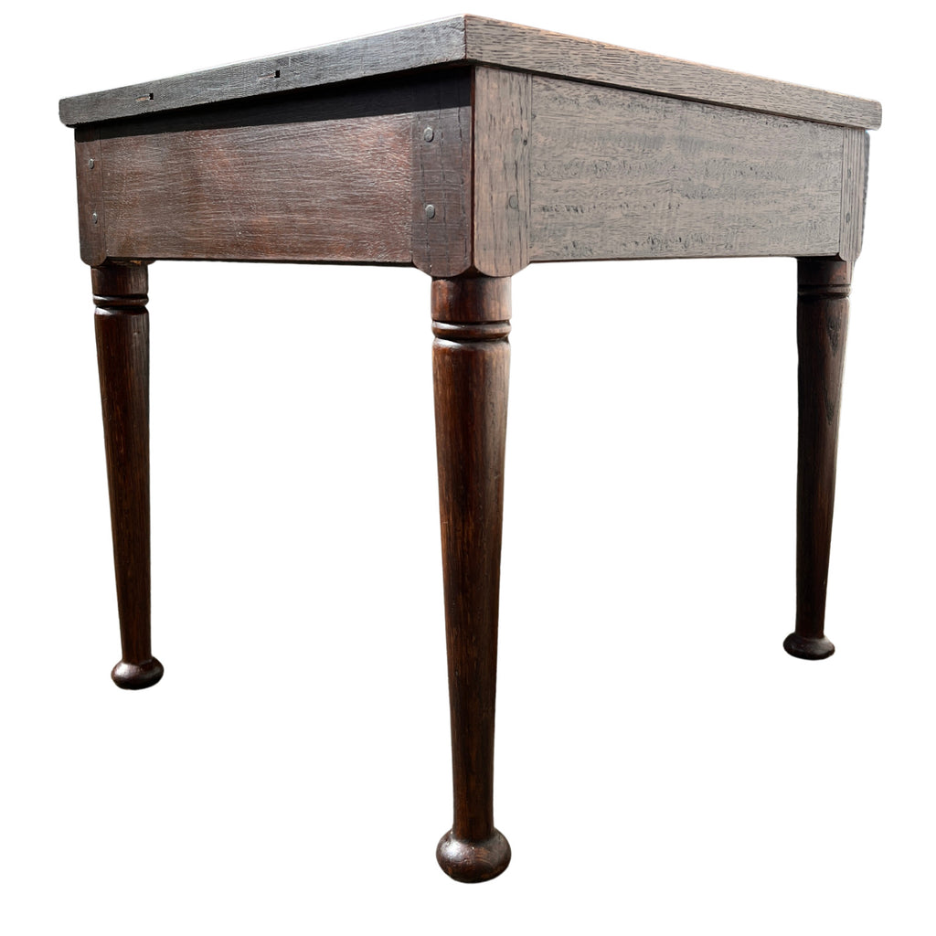 Antique Solid Oak Side Table Lamp Table Occasional Table Rustic Furniture