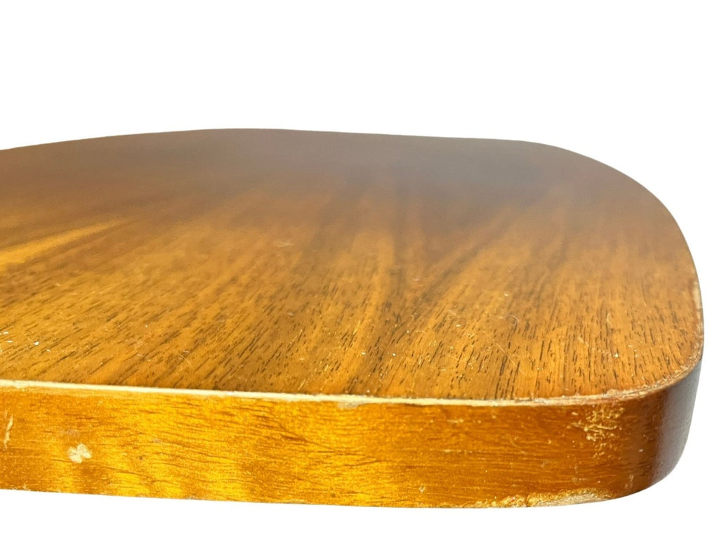 Mid Century Style Coffee Table Retro Side Table Wood Top Black Legs Vintage