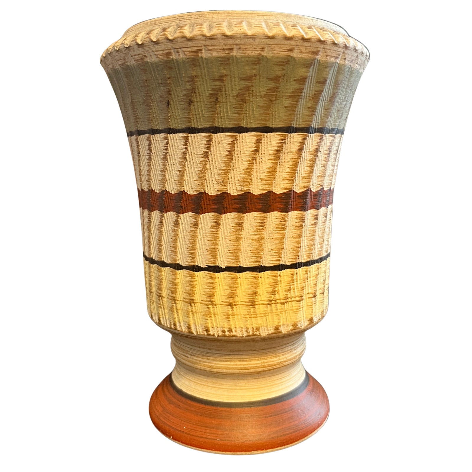 Dumler & Breiden West German Pottery Vase Vintage Retro Ceramic 16cm x 12cm VGC