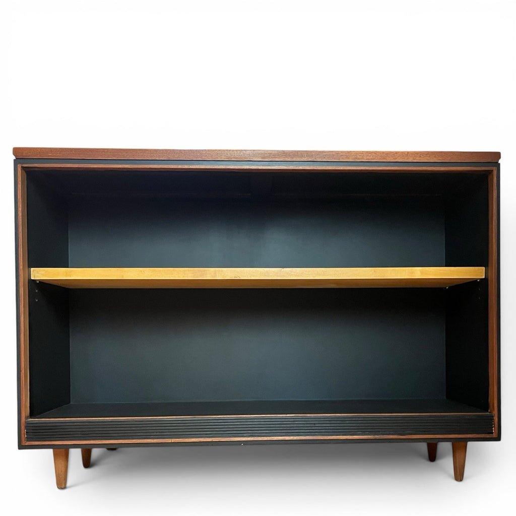 Mid Century Bookcase / Shelving Cabinet – Upcycled Retro Display Shelf 107cm
