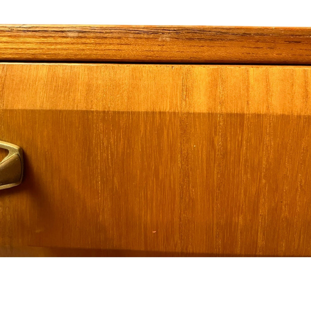 Vintage Mid Century Modern Meredew Bedside Table Teak Cabinet Atomic Era Retro