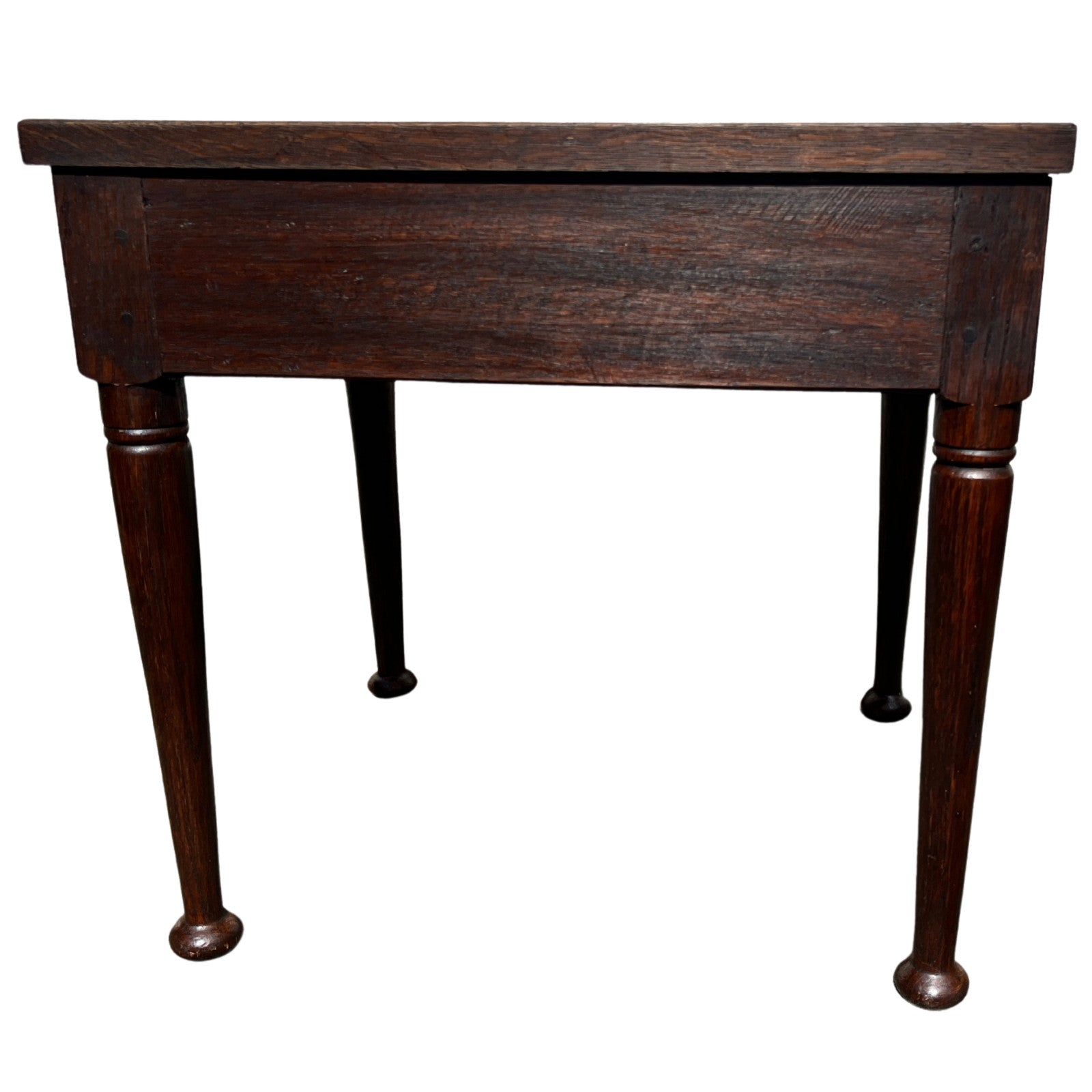 Antique Solid Oak Side Table Lamp Table Occasional Table Rustic Furniture