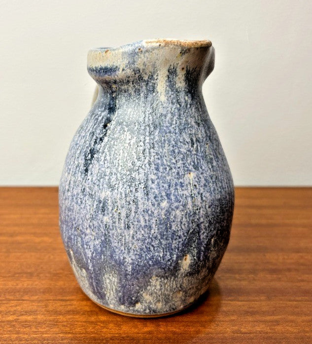 Nethybridge Pottery Studio Pottery Jug Vase – Blue Drip Glaze Scottish Ceramic