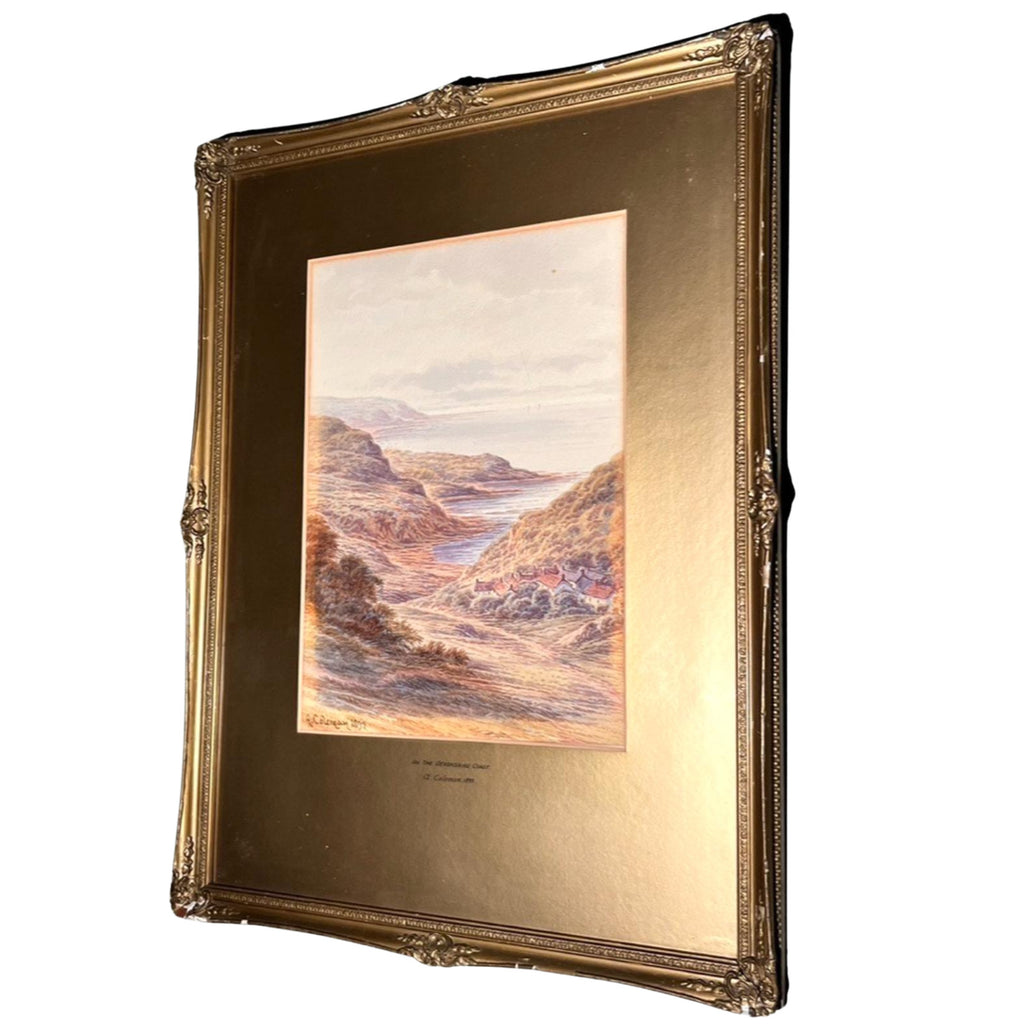 Antique Landscape Prints A Coleman 1893 Pair Loch Long &Devonshire