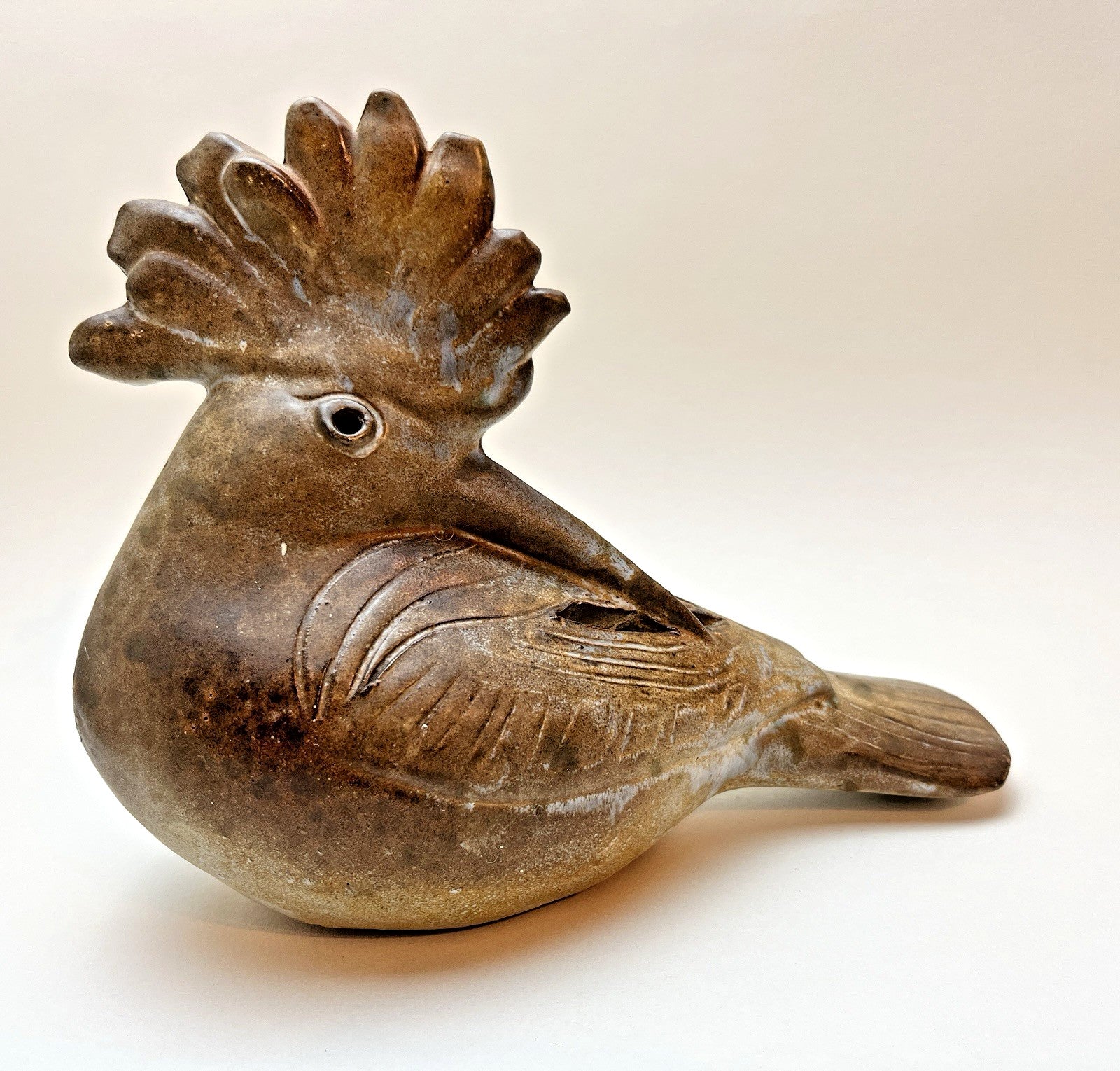 Agnes Escala Zoomorphic Pottery Bird Sculpture Studio Ceramic Signed 1950-1970
