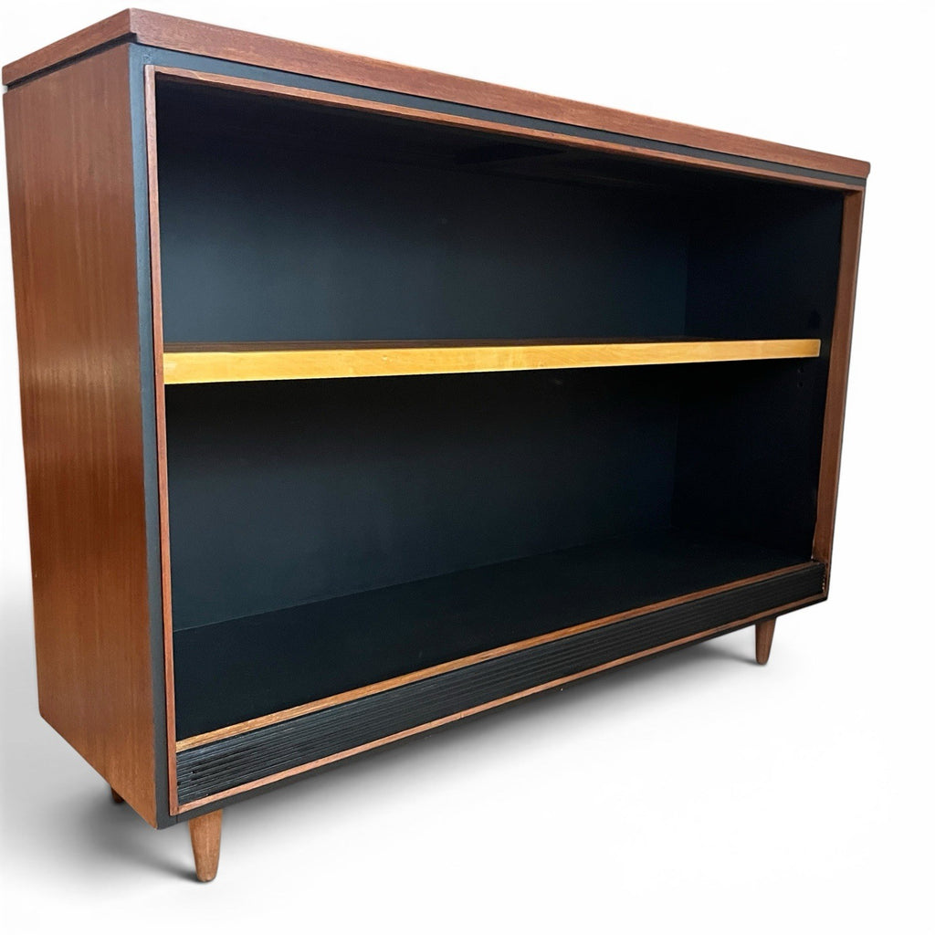 Mid Century Bookcase / Shelving Cabinet – Upcycled Retro Display Shelf 107cm