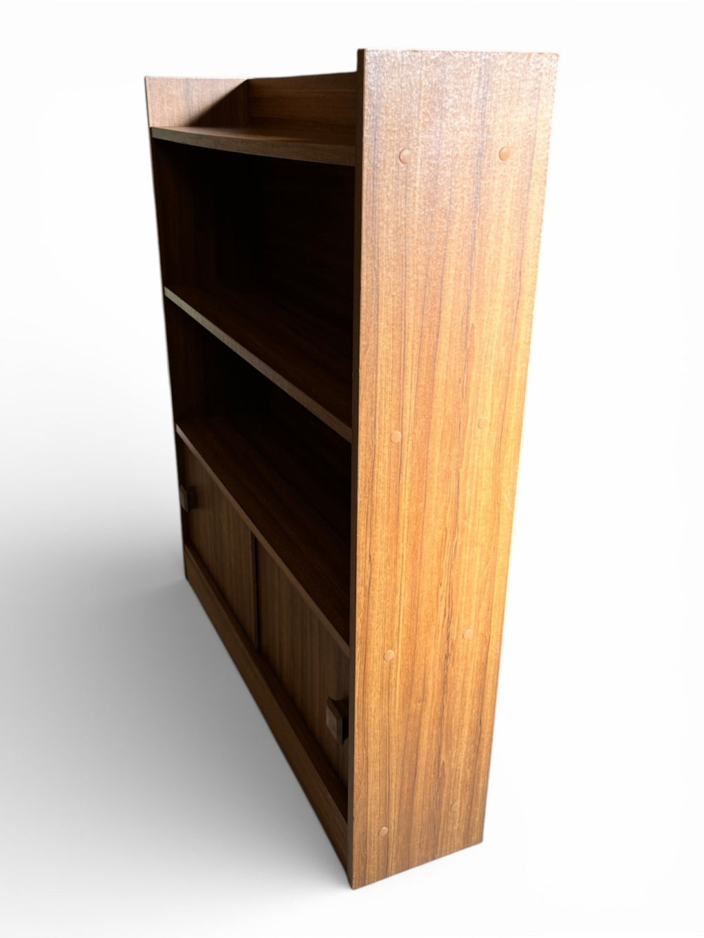 Vintage Wall Shelf Unit H90cm L79cm W18cm Deep Sliding Door Shelving Retro Style