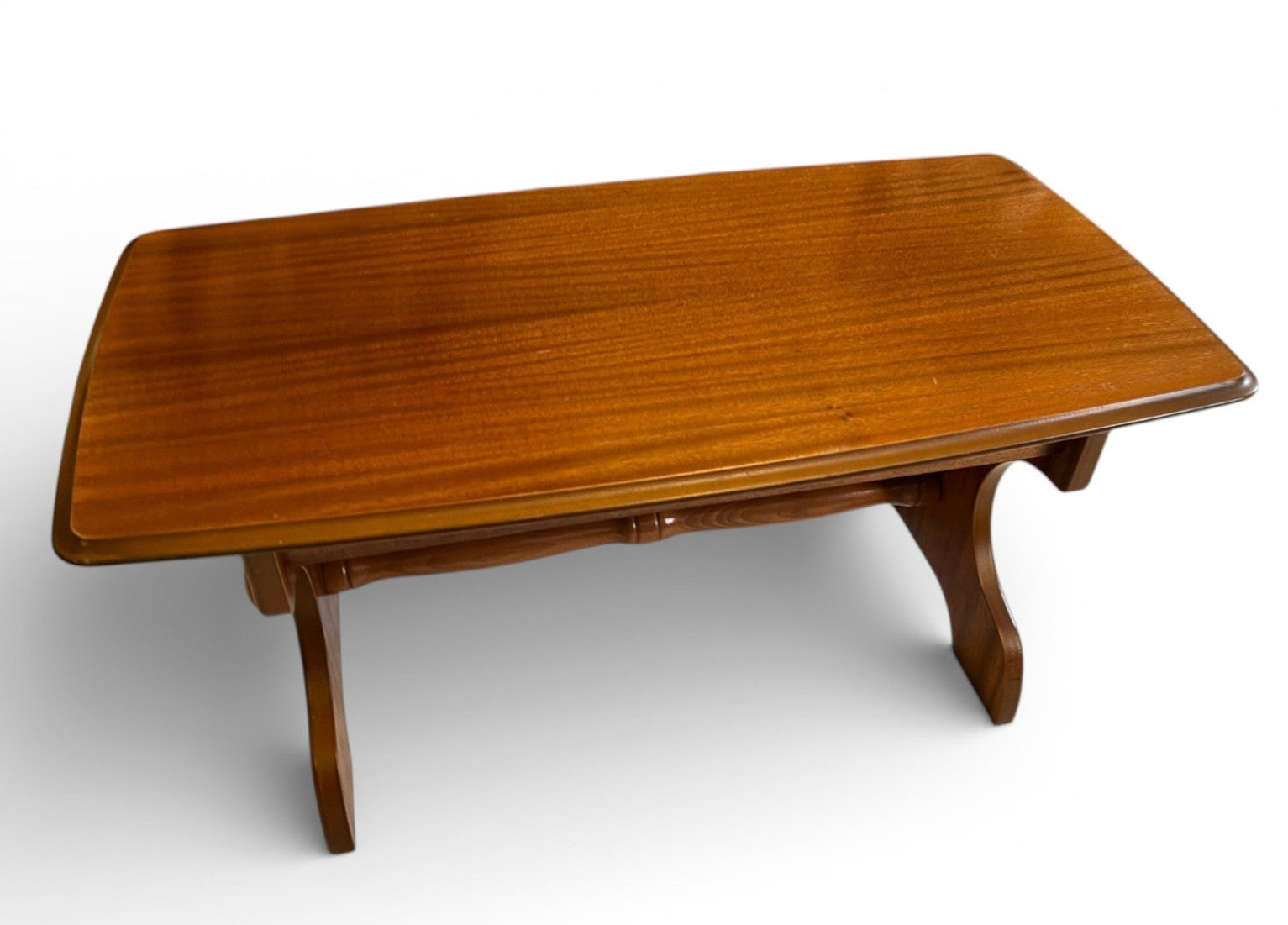 Vintage Wooden Coffee Table 86cm Length 46cm Width 39cm Height Turned Stretcher