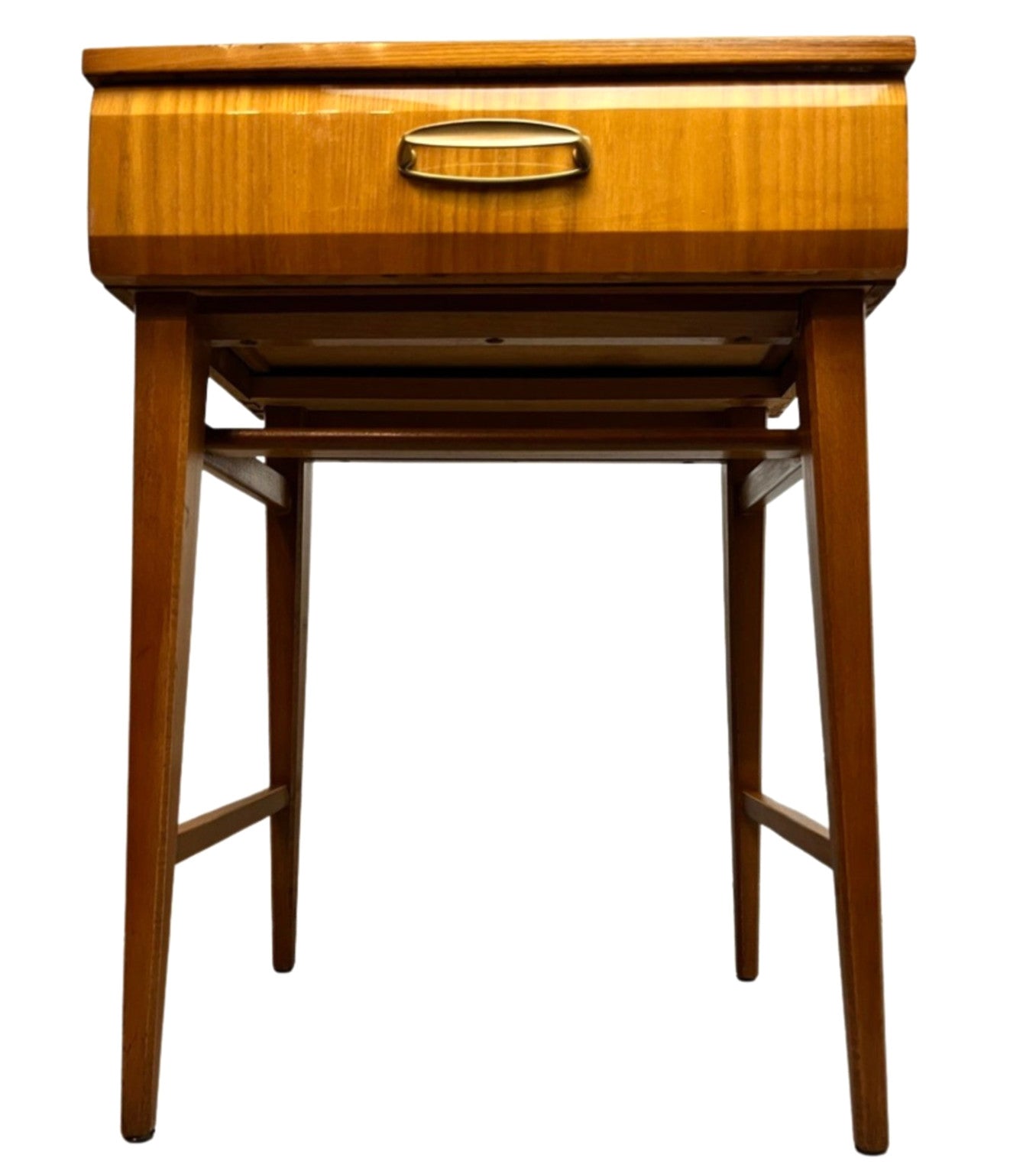 Vintage Mid Century Modern Meredew Bedside Table Teak Cabinet Atomic Era Retro