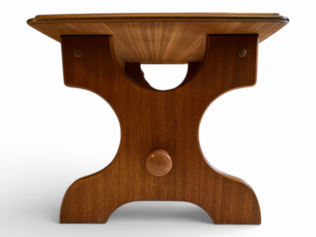 Vintage Wooden Coffee Table 86cm Length 46cm Width 39cm Height Turned Stretcher