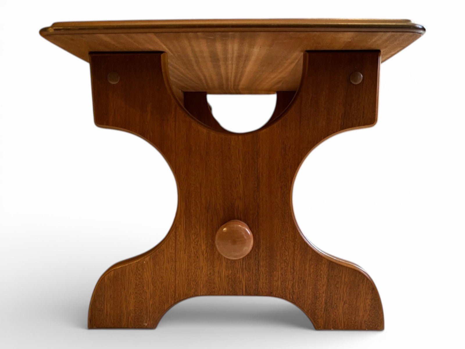 Vintage Wooden Coffee Table 86cm Length 46cm Width 39cm Height Turned Stretcher