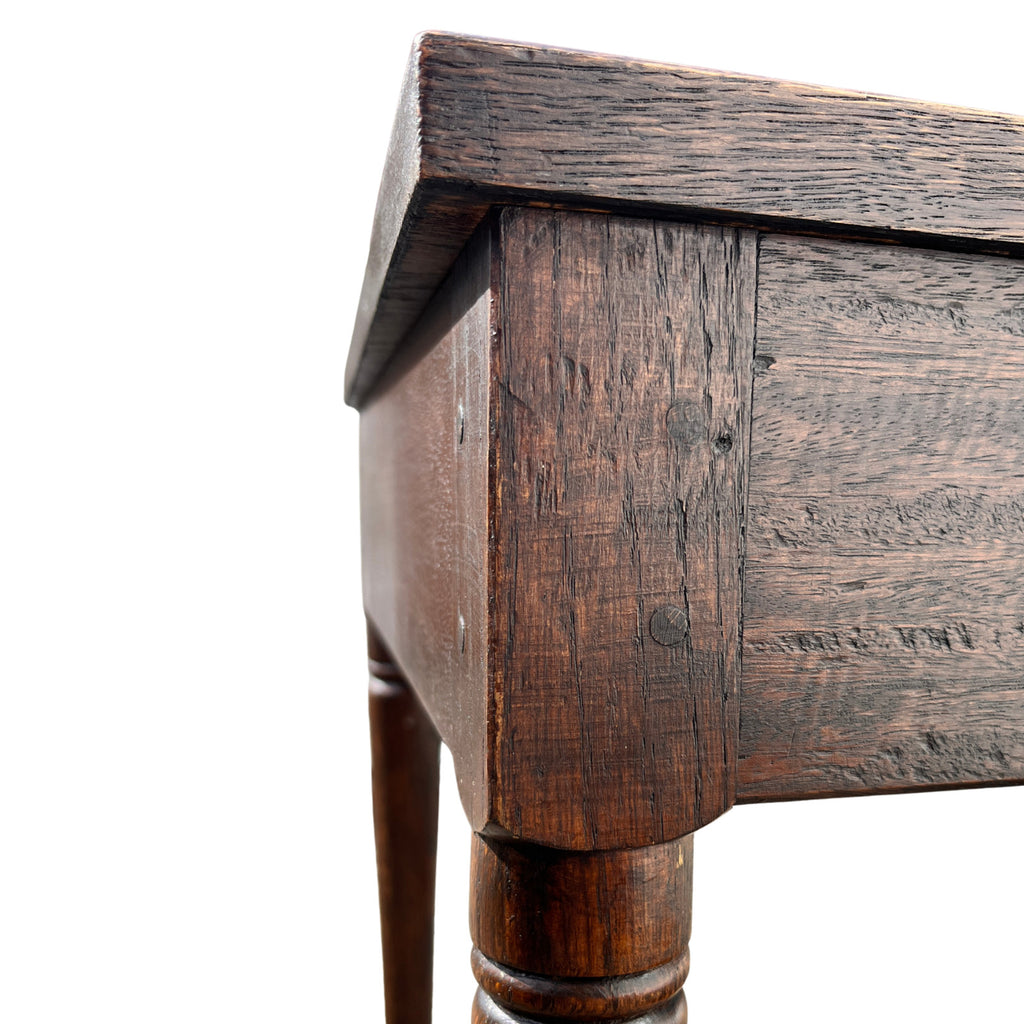 Antique Solid Oak Side Table Lamp Table Occasional Table Rustic Furniture