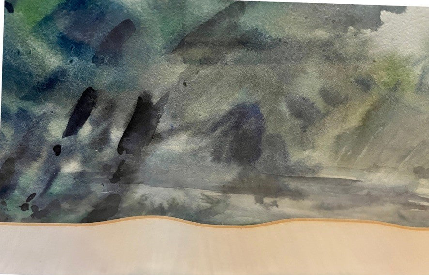 Audrey Weprin Waters Edge Original Watercolour Painting Framed Signed 1983