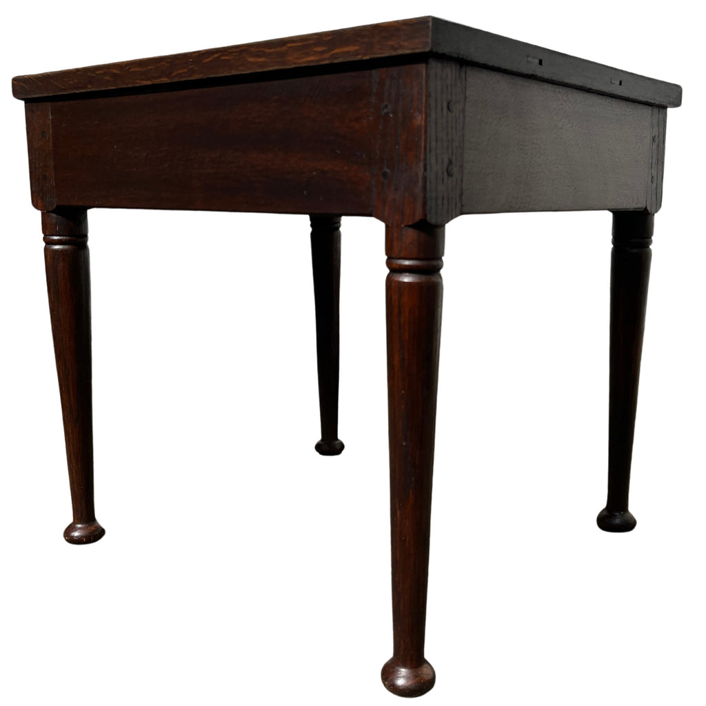 Antique Solid Oak Side Table Lamp Table Occasional Table Rustic Furniture