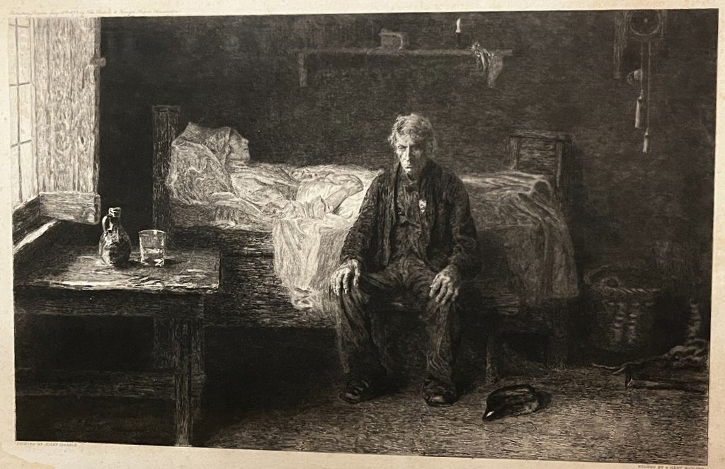 1883 Victorian Etching Nothing Left Frank Holl A Gery Bichard Framed Print
