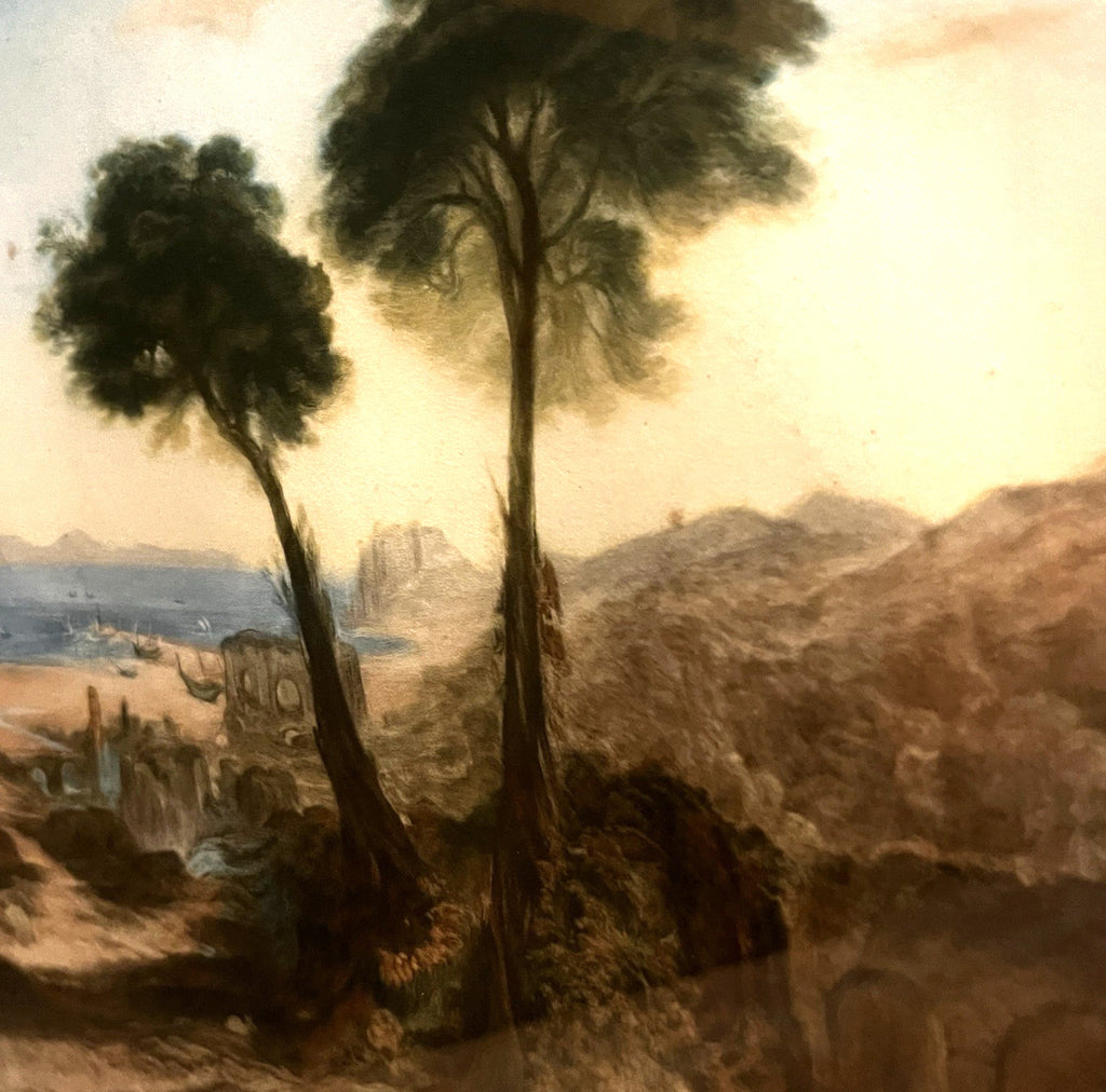Antique ‘Bay of Baiae’ Mezzotint Engraving After J.M.W. Turner – Framed Vintage