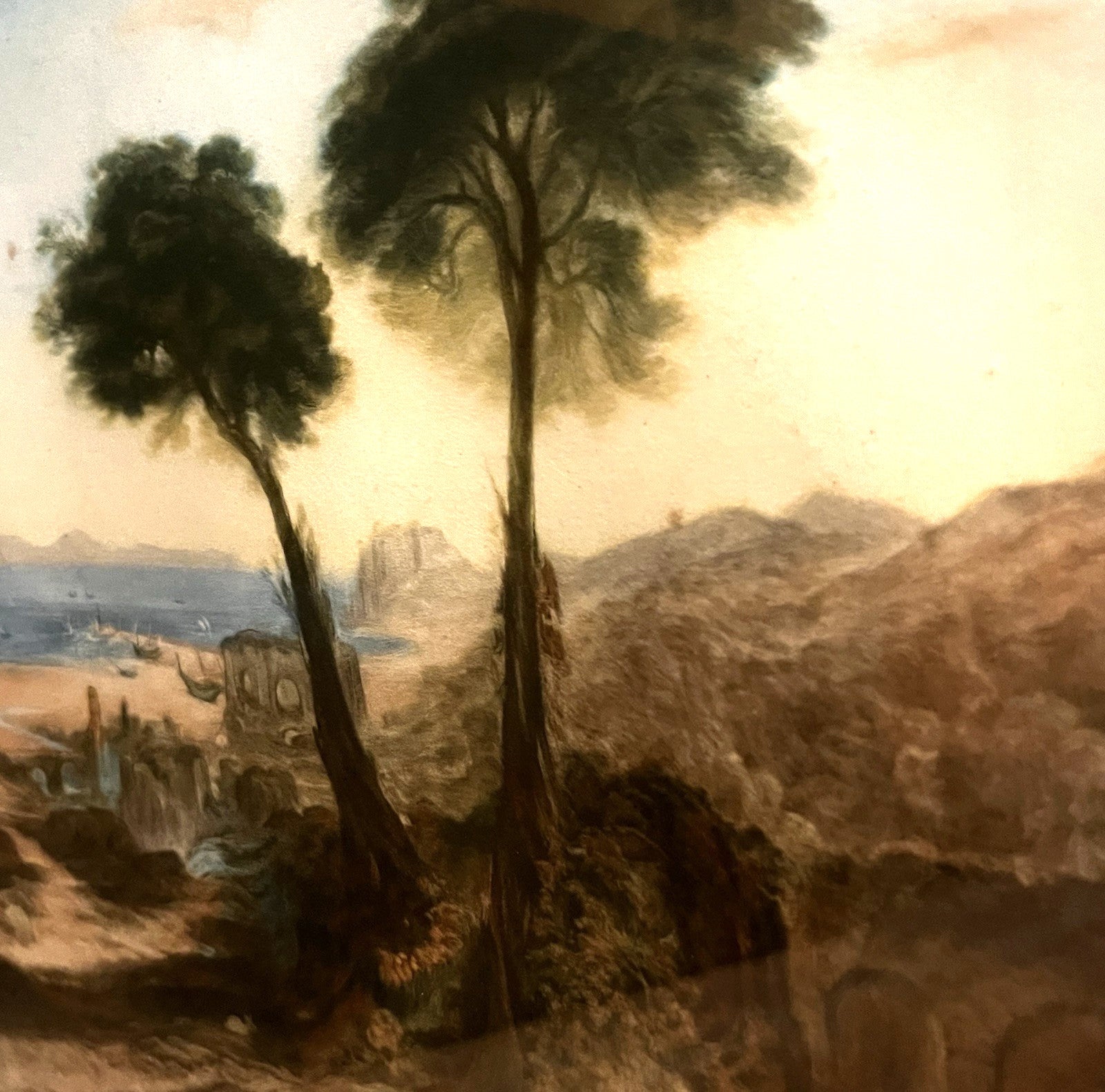 Antique ‘Bay of Baiae’ Mezzotint Engraving After J.M.W. Turner – Framed Vintage