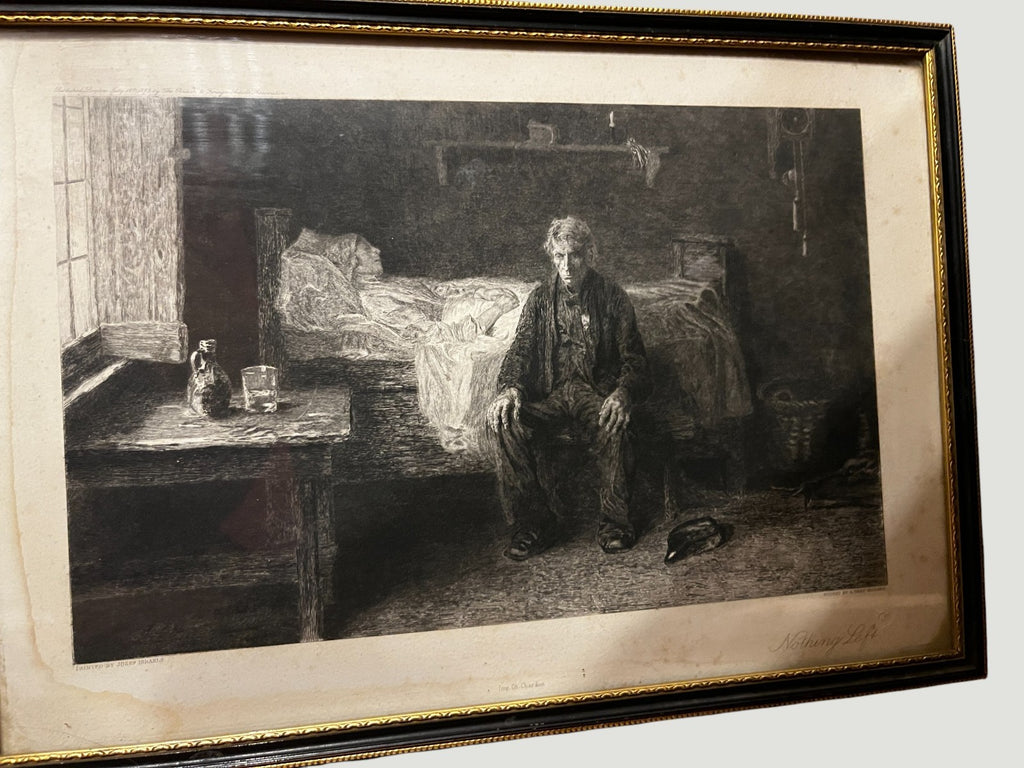 1883 Victorian Etching Nothing Left Frank Holl A Gery Bichard Framed Print