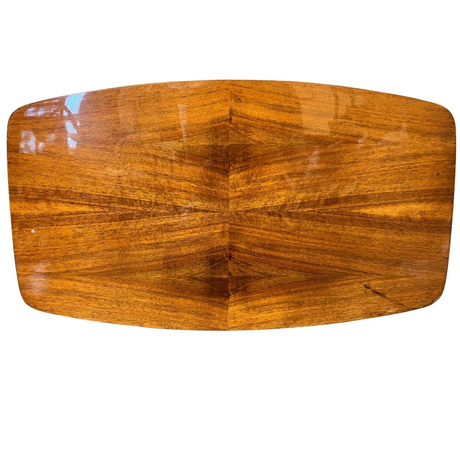 Mid Century Style Coffee Table Retro Side Table Wood Top Black Legs Vintage