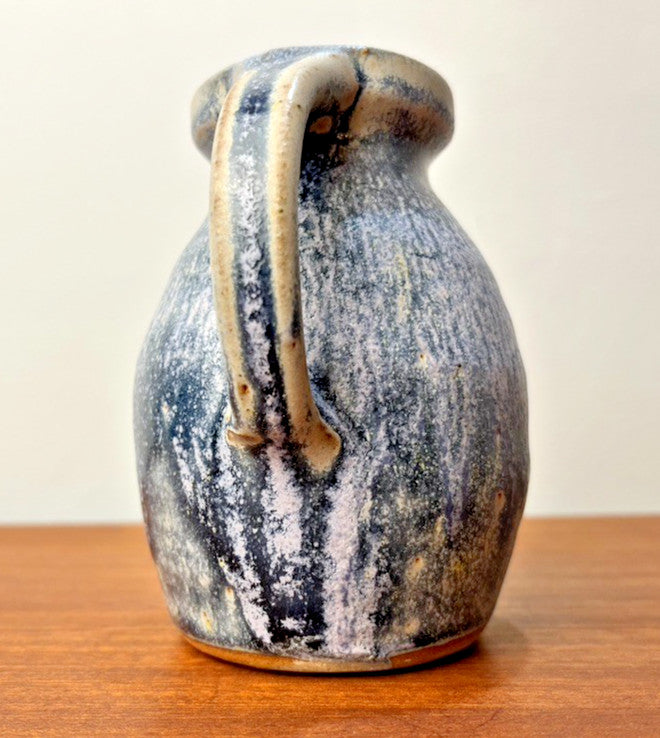 Nethybridge Pottery Studio Pottery Jug Vase – Blue Drip Glaze Scottish Ceramic